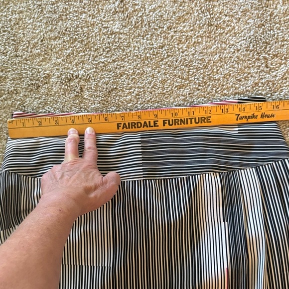 Worthington A-Line Skirt with Pink and Black Stripes - Picture 10 of 12